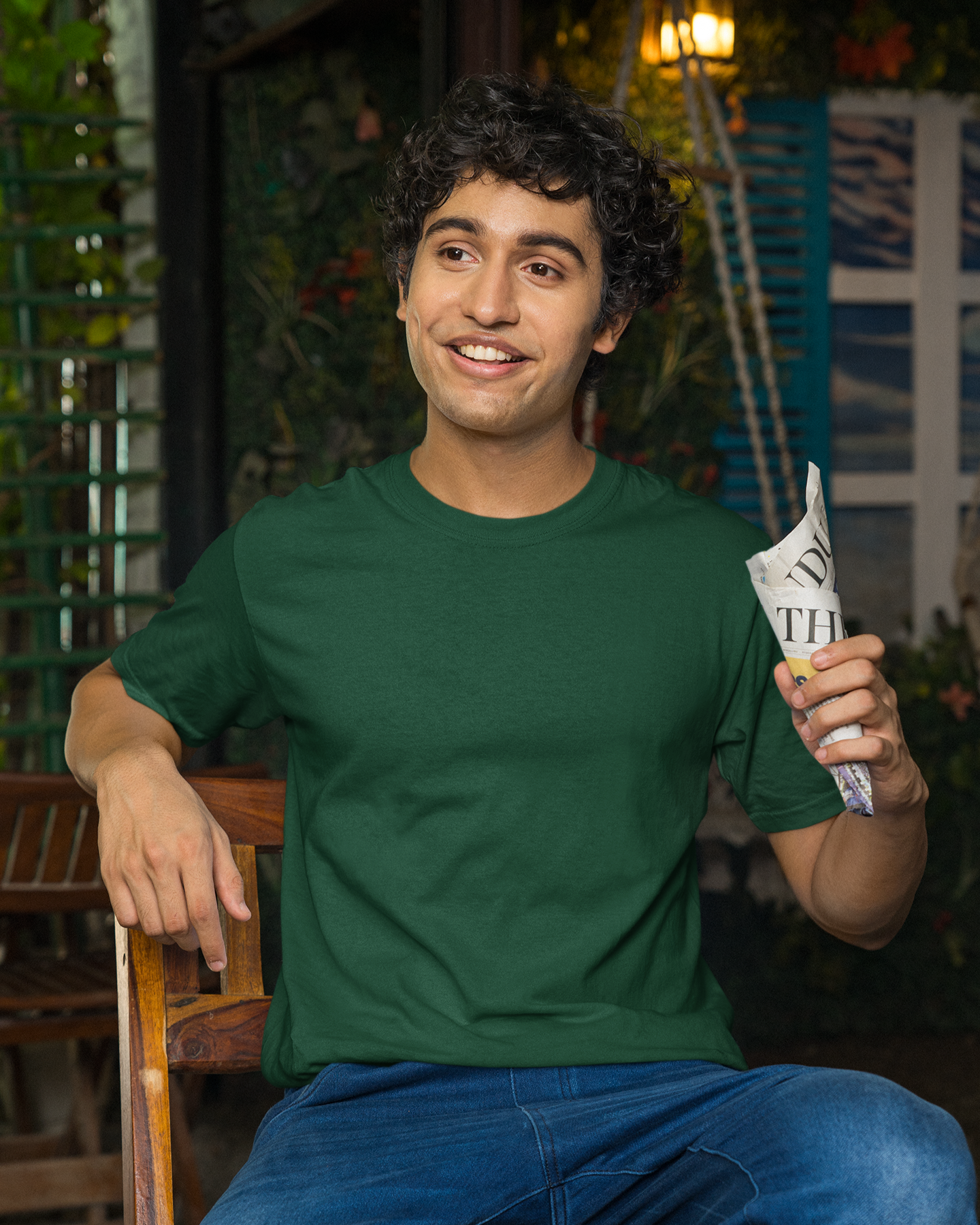 Dark Green Premium Cotton T-shirt - Solid