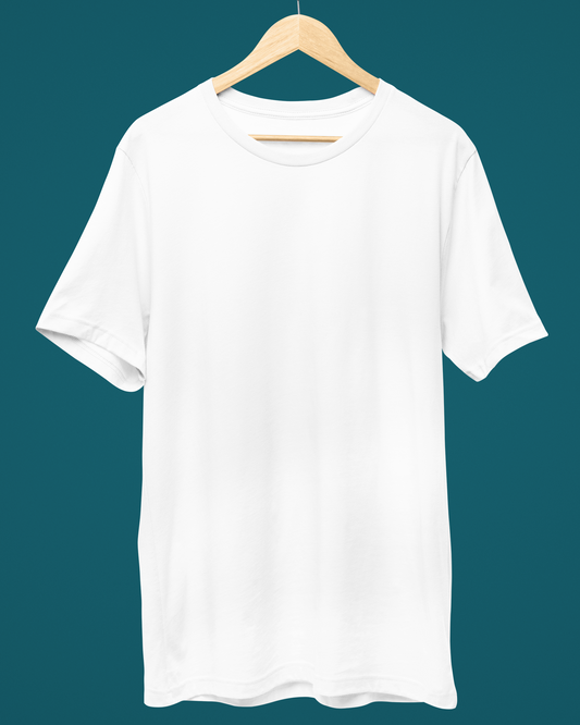 White Premium Cotton T-shirt - Solid