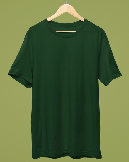Dark Green Premium Cotton T-shirt - Solid