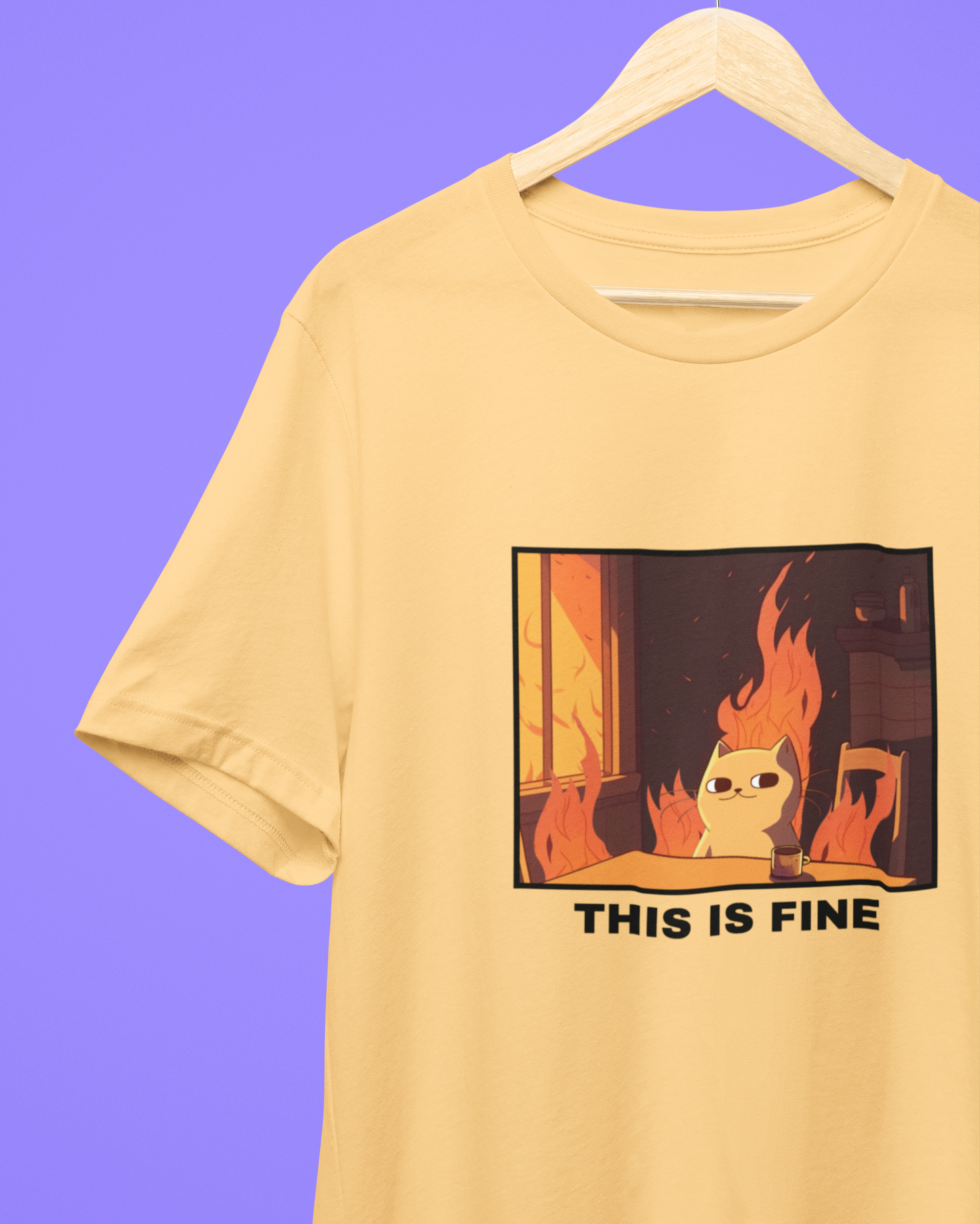 This Is Fine Meme - Printed Tshirt
