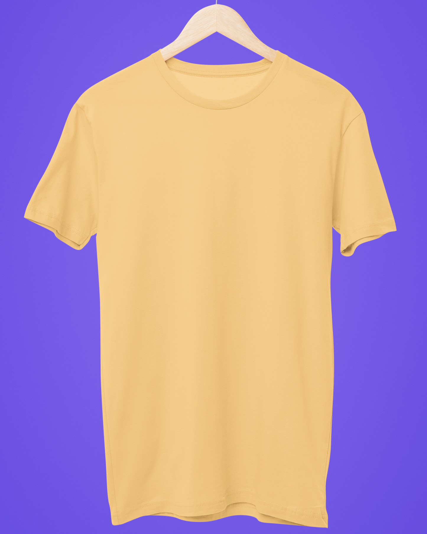 Beige Premium Cotton T-shirt - Solid