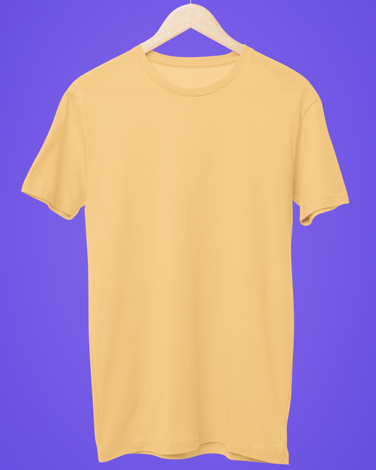 Beige Premium Cotton T-shirt - Solid